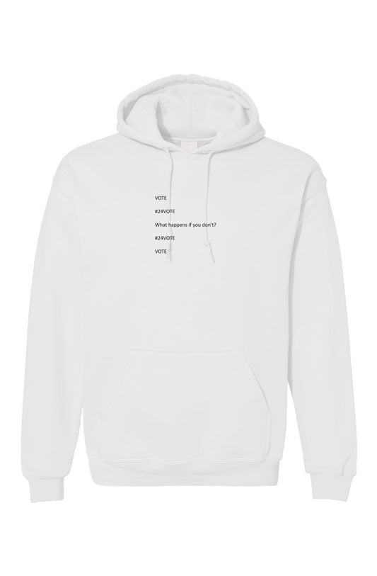 Unisex Gildan Hoodie WHITE #24VOTE